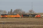 BNSF 7554 CN 2614